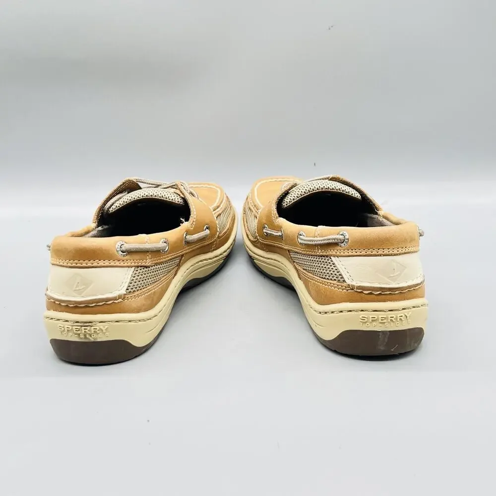 Sperry Shoes Mens 7.5 Brown Leather Top Sider Boat Deck Moc Toe Casual Comfort